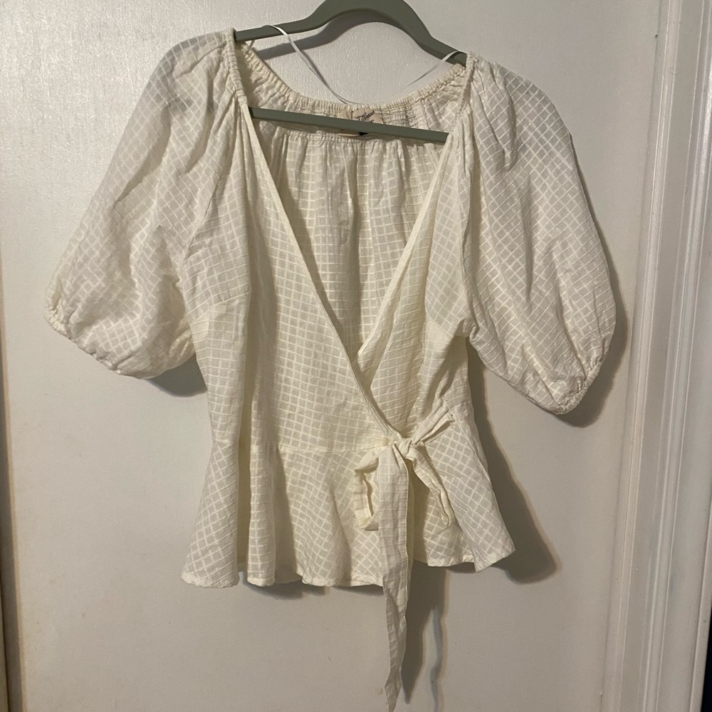 Universal Thread Cream Wrap Blouse